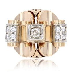Bague diamants ancienne années 40 - Castafiore