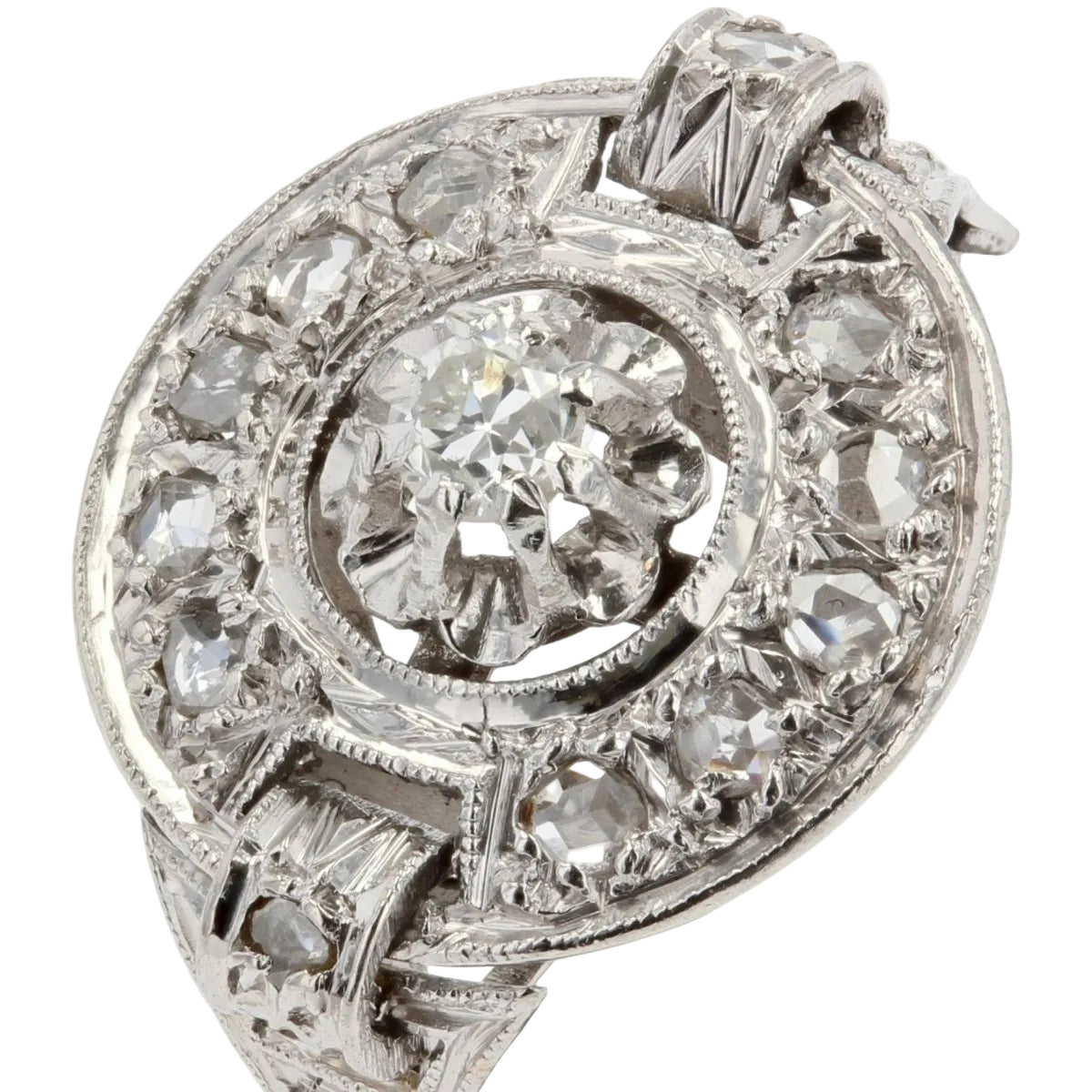 Bague diamants ancienne art déco - Castafiore