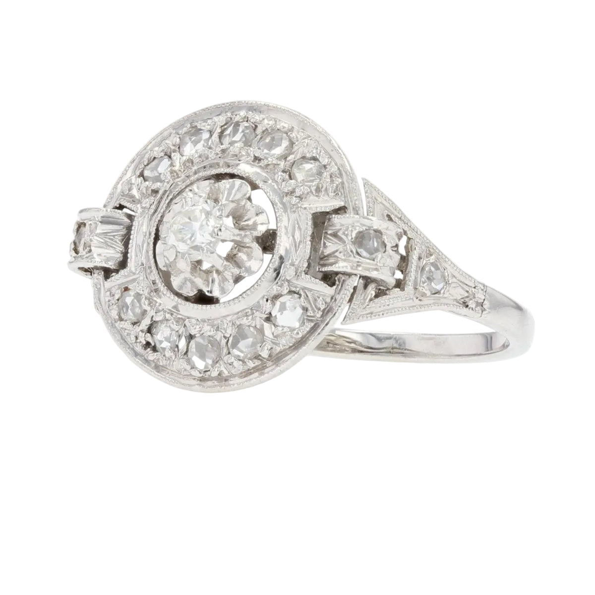 Bague diamants ancienne art déco - Castafiore