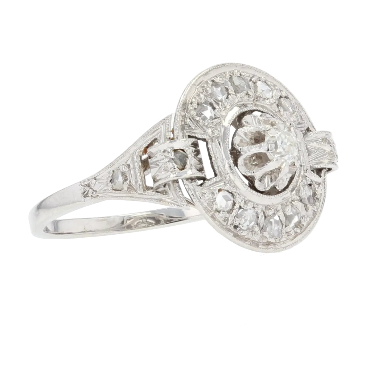 Bague diamants ancienne art déco - Castafiore