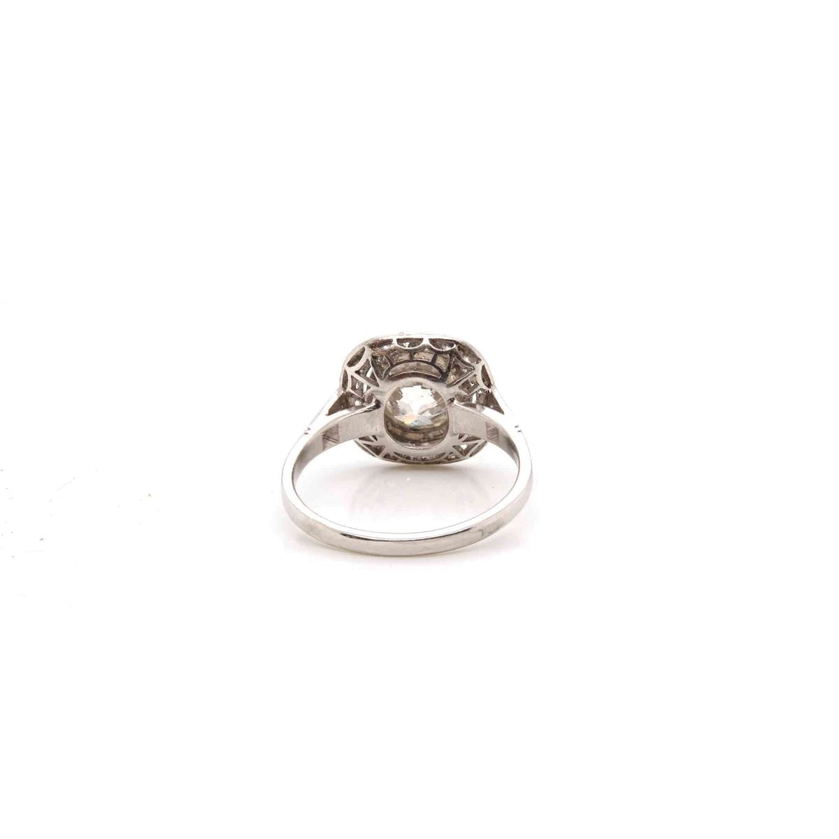 Bague diamants de style Art Déco en platine - Castafiore