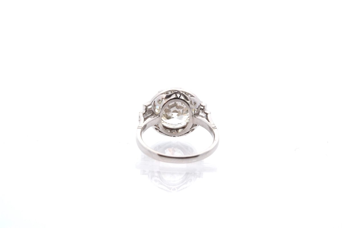 Bague diamants demi taille de 4,39 cts K-VS2 - Castafiore