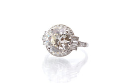 Bague diamants demi taille de 4,39 cts K-VS2 - Castafiore