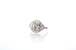 Bague diamants demi taille de 4,39 cts K-VS2 - Castafiore
