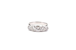 Bague diamants en or blanc 18k et platine - Castafiore