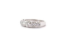 Bague diamants en or blanc 18k et platine - Castafiore