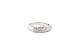Bague diamants en or blanc 18k et platine - Castafiore