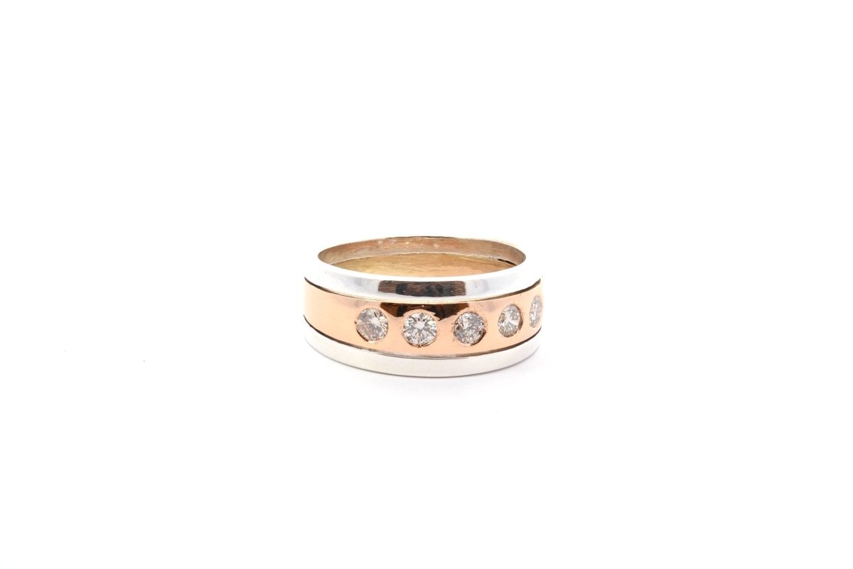 Bague diamants en or et argent - Castafiore