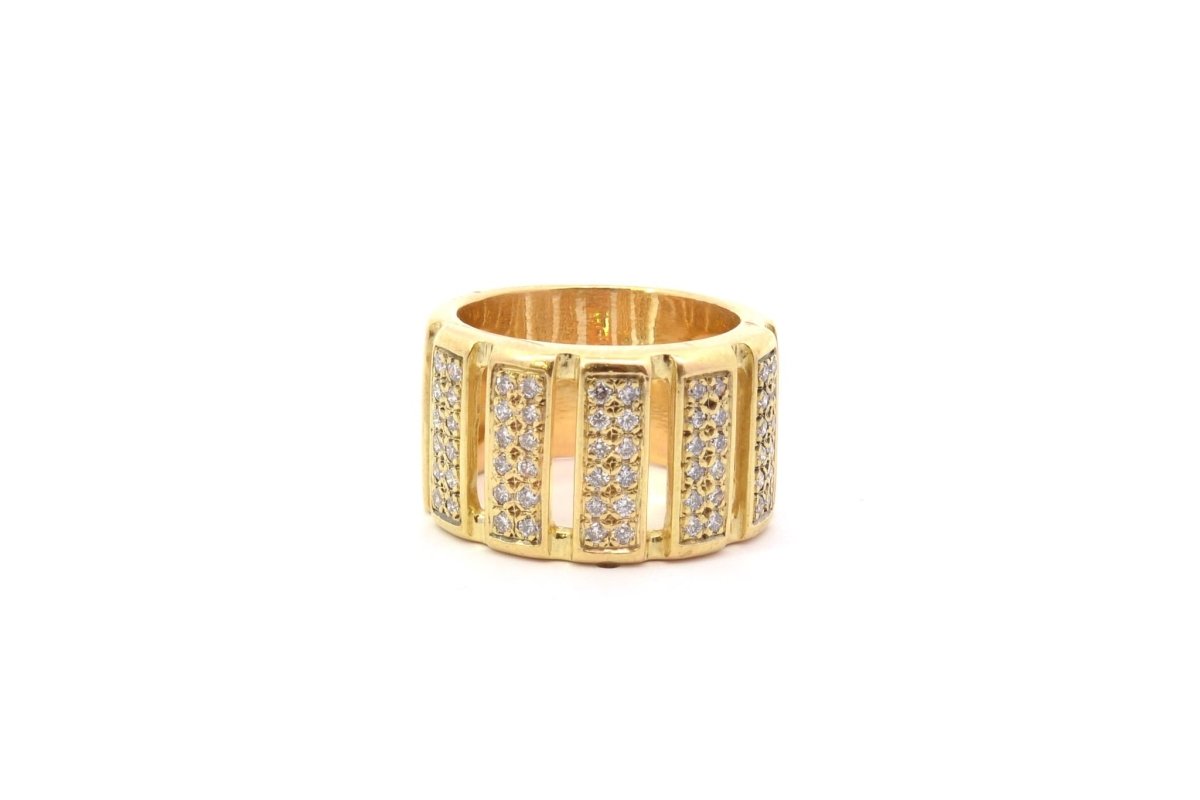 Bague diamants en or jaune 18k - Castafiore