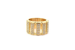 Bague diamants en or jaune 18k - Castafiore
