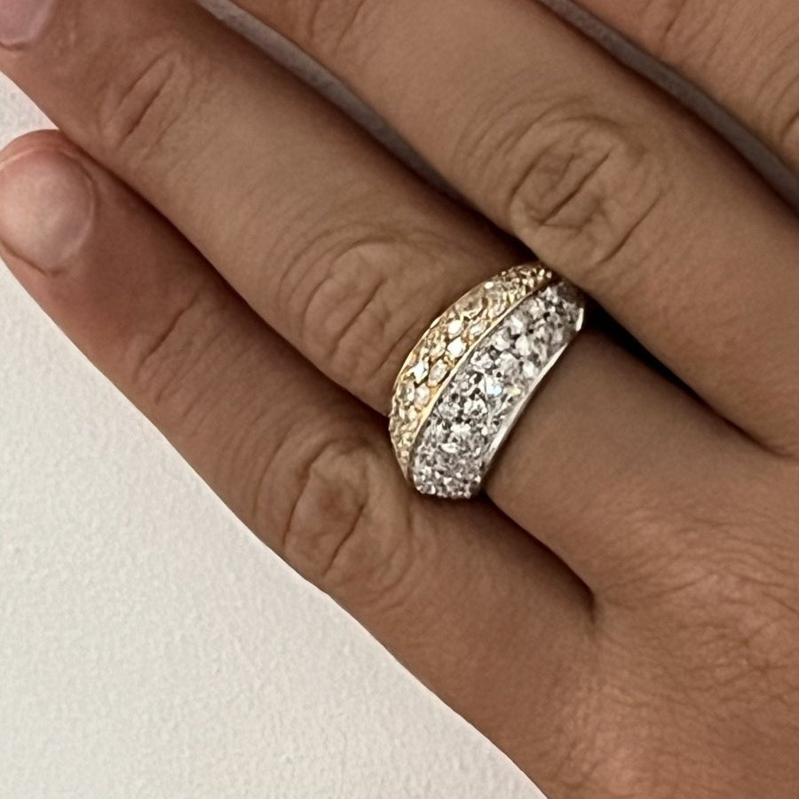 Bague Diamants en or jaune et gris - Castafiore