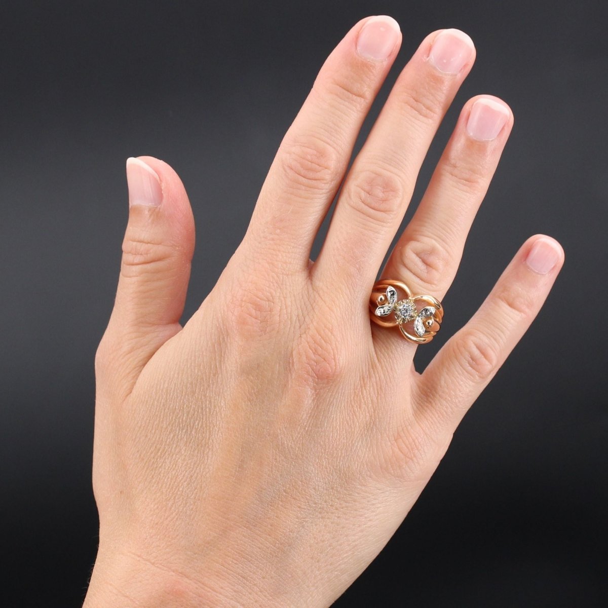 Bague Diamants en or rose et blanc - Castafiore
