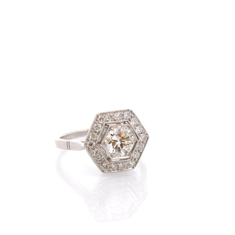 Bague diamants en platine - Castafiore