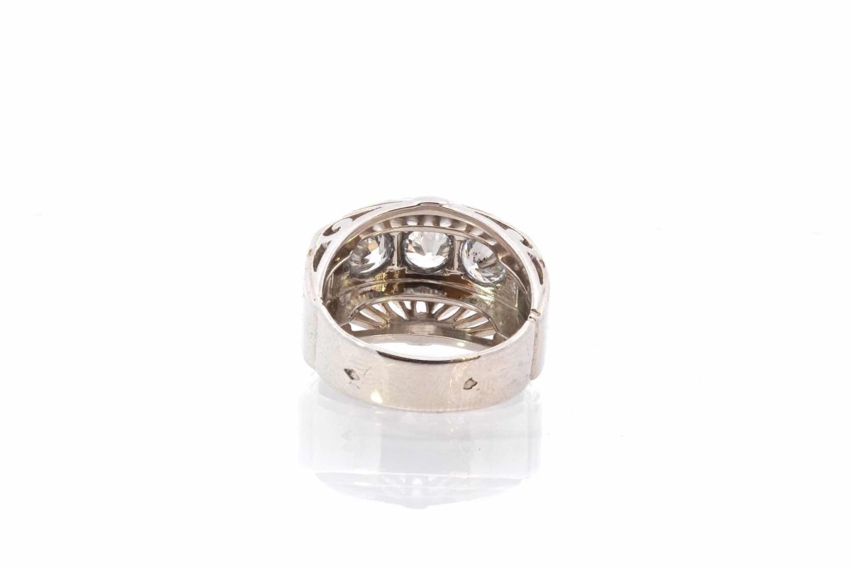 Bague diamants en platine et or blanc - Castafiore