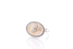 Bague diamants or 18k et nacre - Castafiore