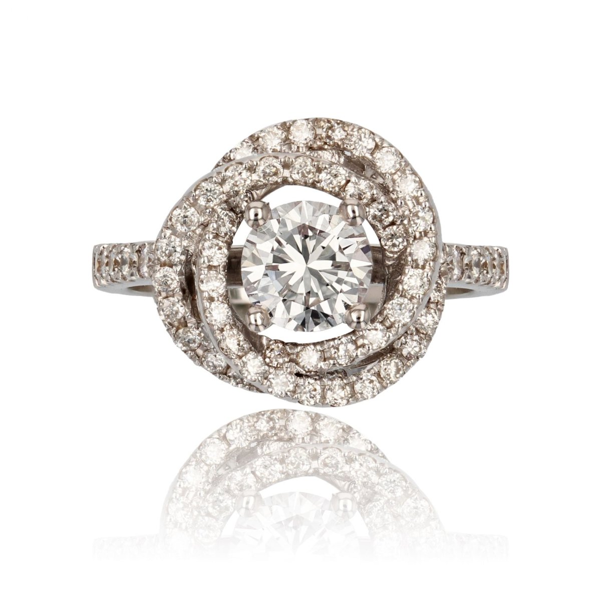 Bague diamants or blanc fleur - Castafiore