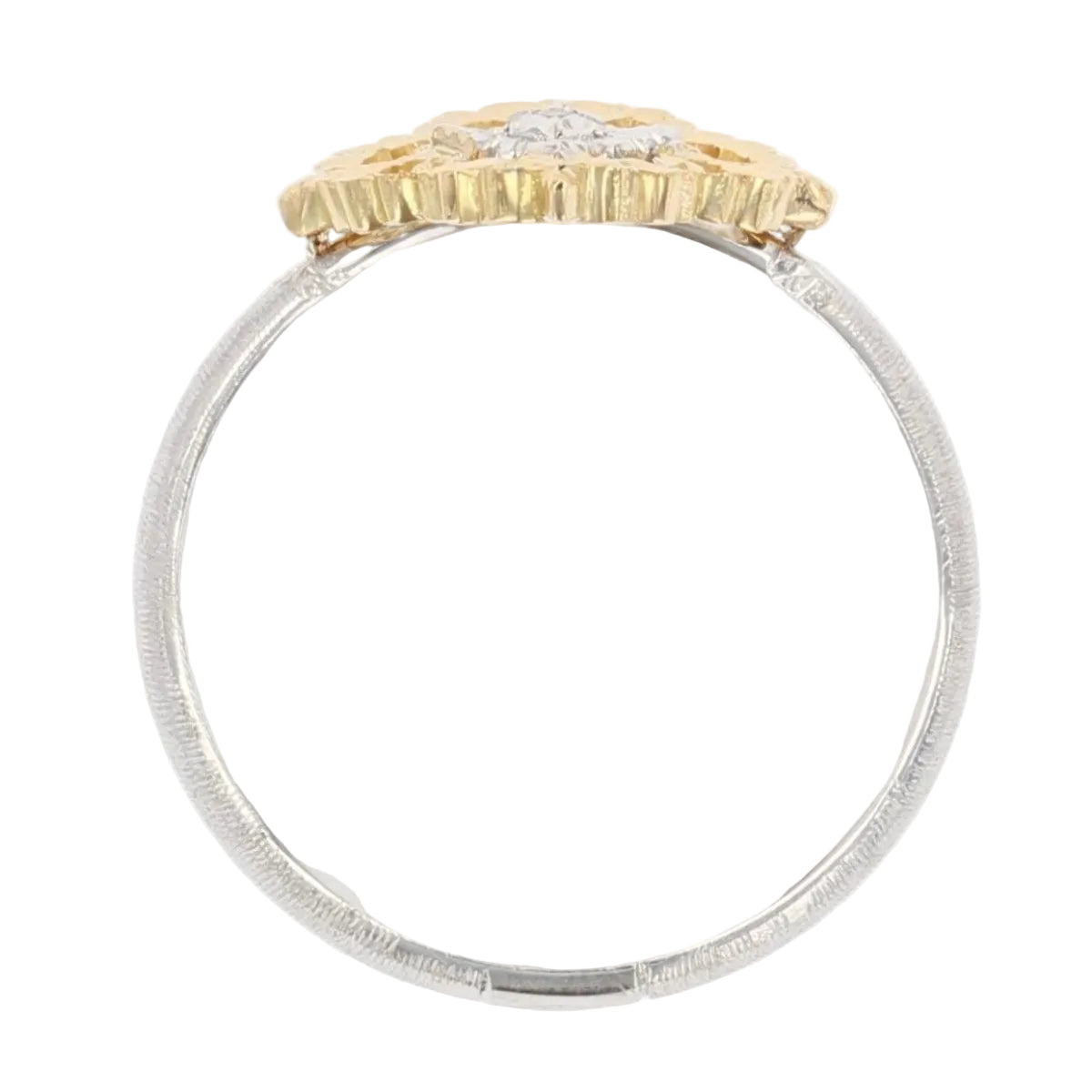 Bague diamants ors jaune et blanc arabesques petit modèle - Castafiore