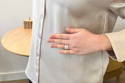 Bague diamants princesse et diamants taille brillant - Castafiore