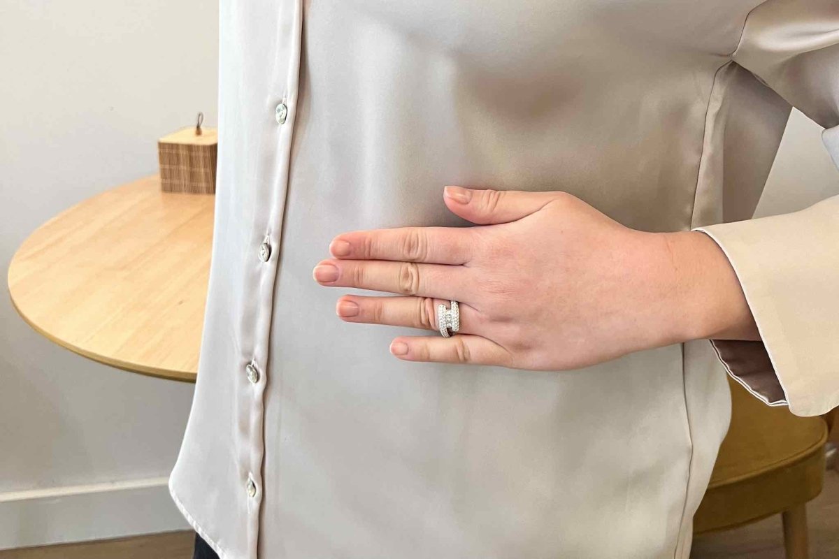 Bague diamants princesse et diamants taille brillant - Castafiore