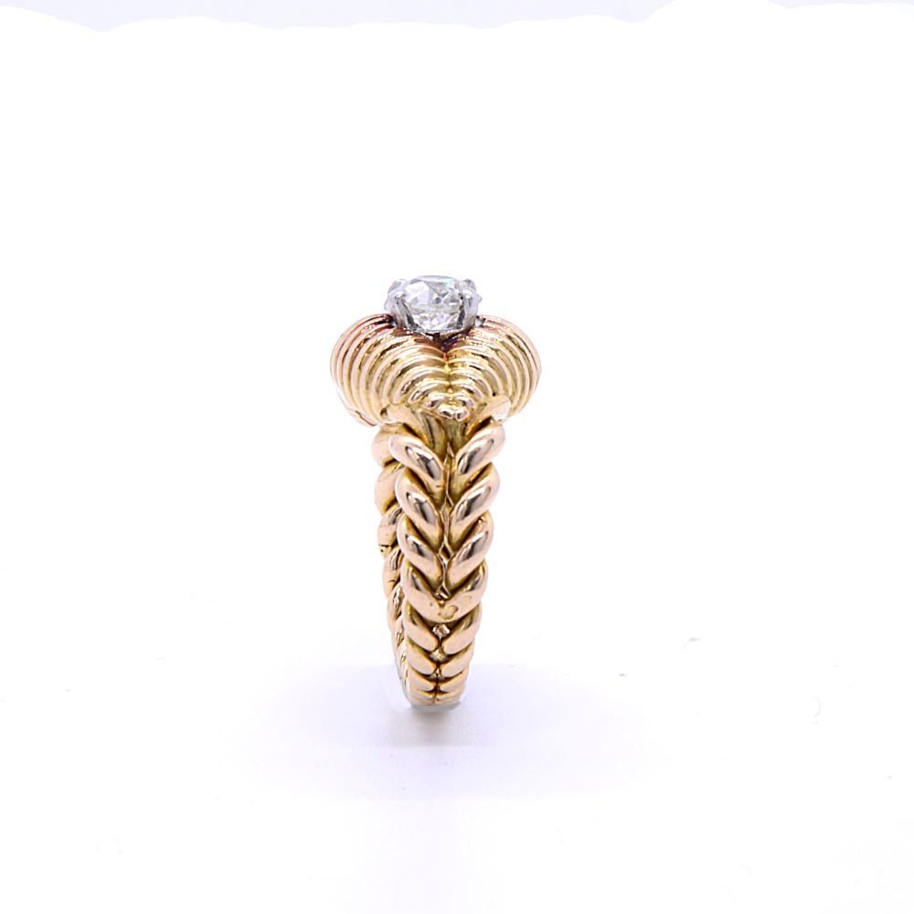 Bague diamants « Rocaille » 2 diamants pour 1,3 ct, or 18k - Castafiore