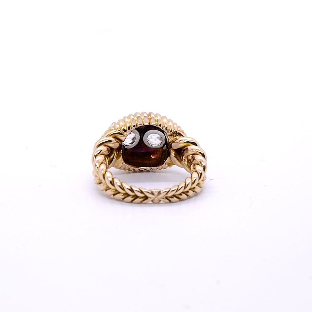 Bague diamants « Rocaille » 2 diamants pour 1,3 ct, or 18k - Castafiore