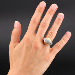 Bague diamants vintage à godrons - Castafiore