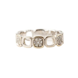 Bague DINH VAN "Domino" en or blanc et diamants - Castafiore