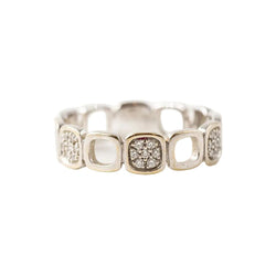 Bague DINH VAN "Domino" en or blanc et diamants - Castafiore