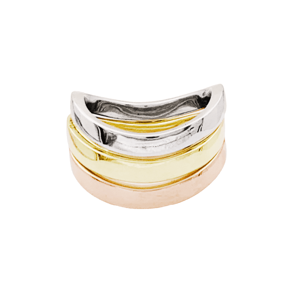 Ring Dinh Van three rings in three shades of gold.