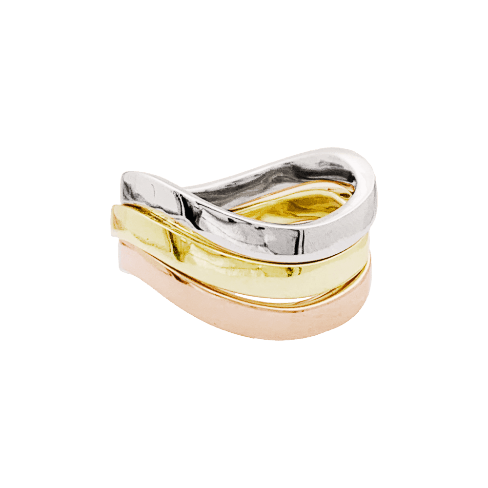 Ring Dinh Van three rings in three shades of gold.