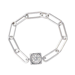 Bague DINH VAN "Le Cube" en or blanc et diamant - Castafiore