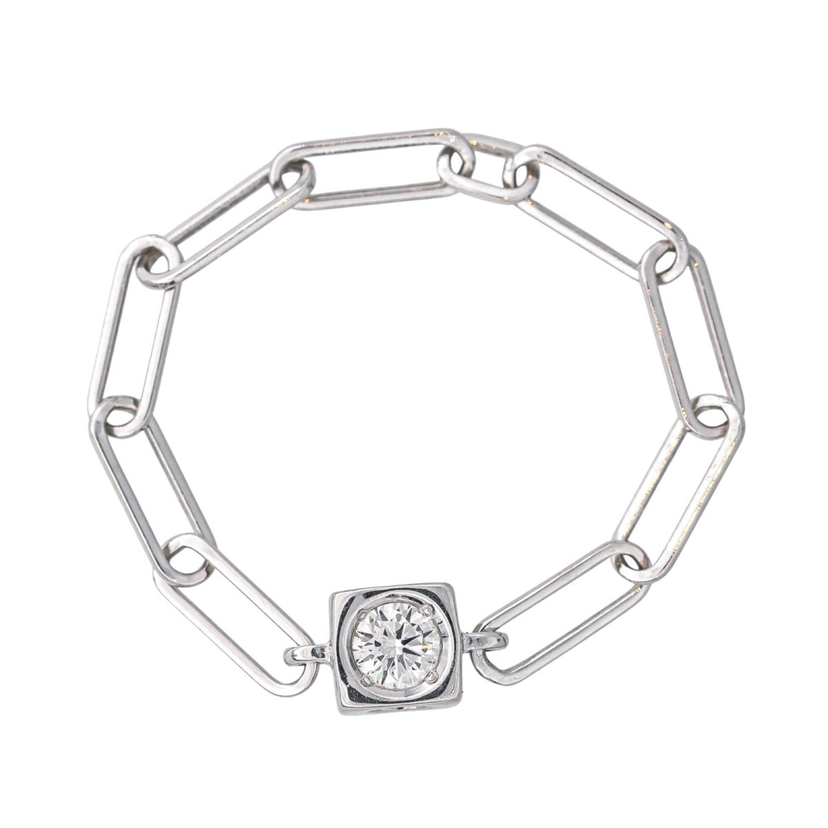 Bague DINH VAN "Le Cube" en or blanc et diamant - Castafiore