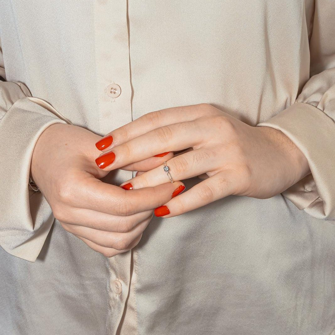 Bague DINH VAN "Le Cube" en or blanc et diamant - Castafiore