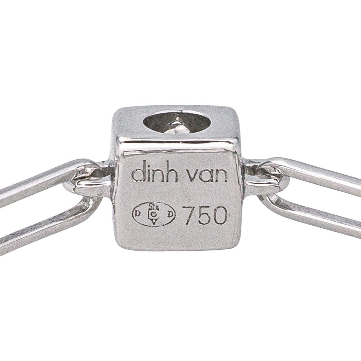 Bague DINH VAN "Le Cube" en or blanc et diamant - Castafiore