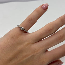 Bague DINH VAN "Le cube" en or blanc et diamants - Castafiore