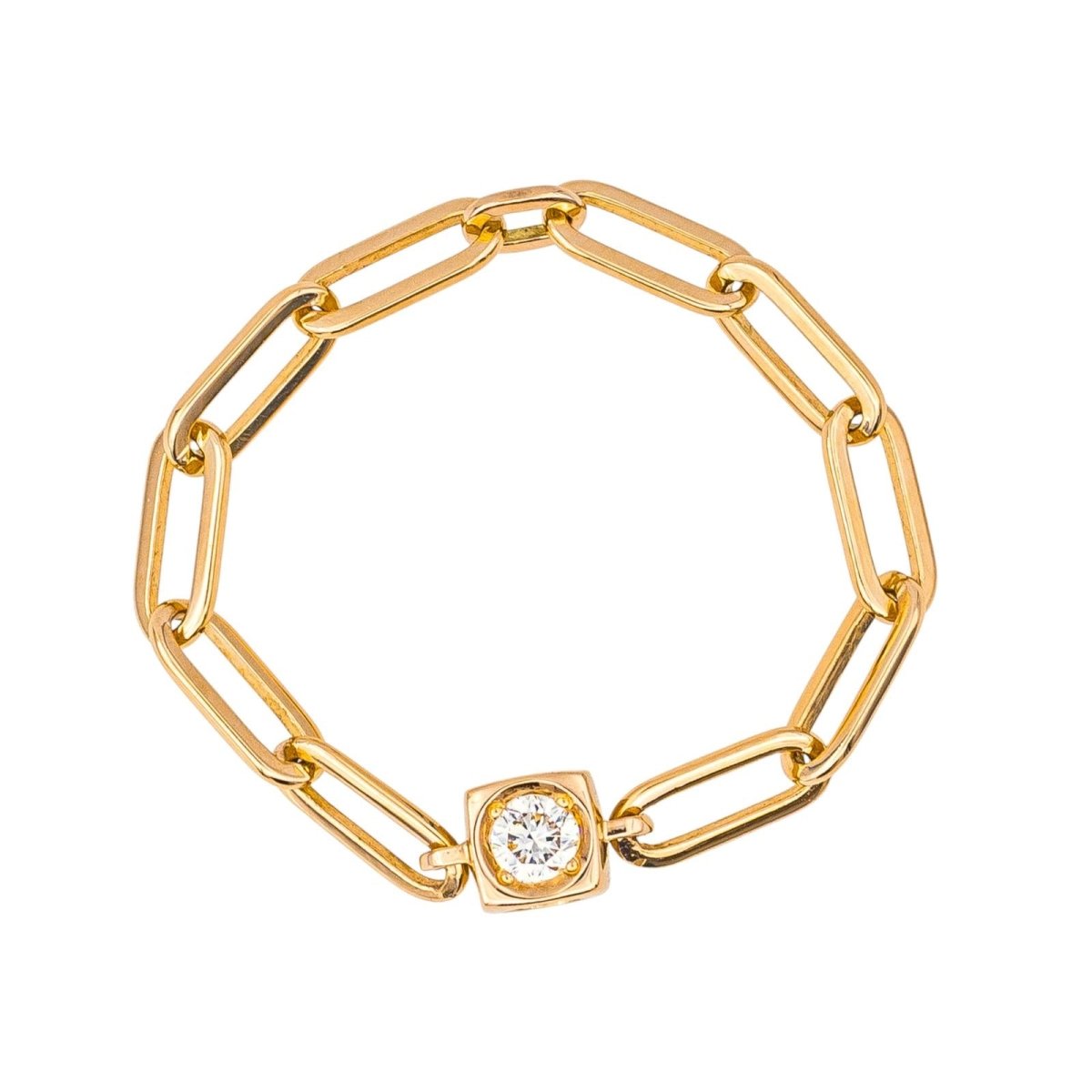 Bague DINH VAN "Le Cube" en or rose et diamant - Castafiore