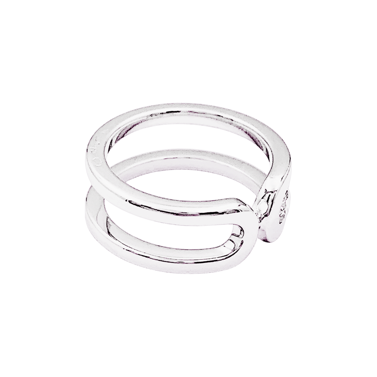 Bague DINH VAN "Maillon" en or blanc et diamant - Castafiore