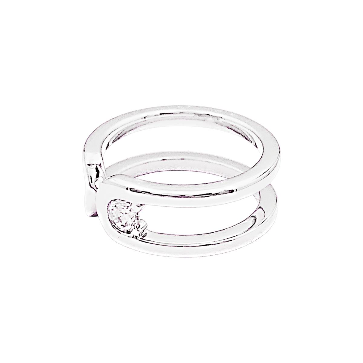 Bague DINH VAN "Maillon" en or blanc et diamant - Castafiore