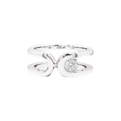 Bague DINH VAN "Maillon" en or blanc et diamant - Castafiore