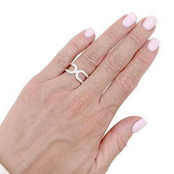 Bague DINH VAN "Maillon" en or blanc et diamants - Castafiore