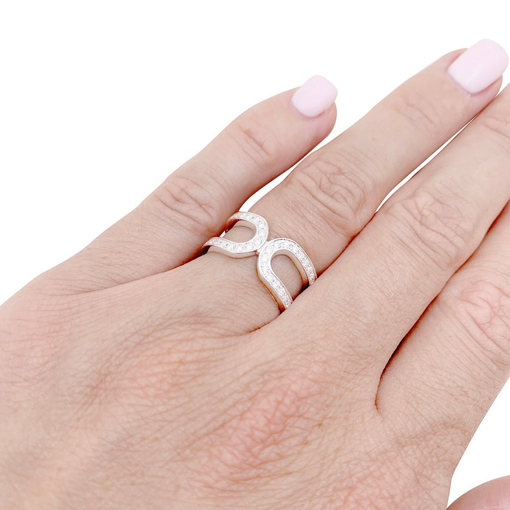 Bague DINH VAN "Maillon" en or blanc et diamants - Castafiore