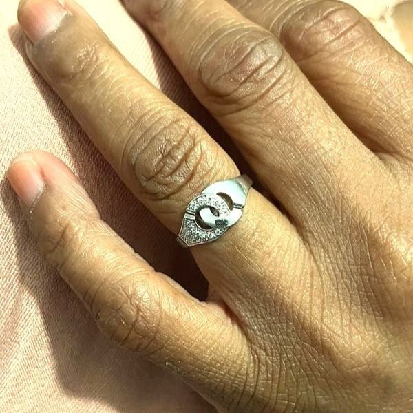 Bague DINH VAN "Menottes" en or blanc et diamants - Castafiore