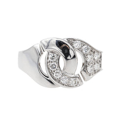 Bague Dinh van Menottes Or blanc Diamant - Castafiore
