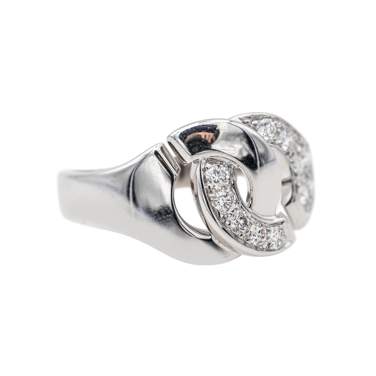Bague Dinh van Menottes Or blanc Diamant - Castafiore