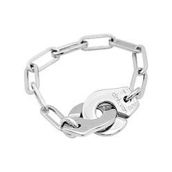 Bague DINH VAN "Menottes R7.5" en or blanc et diamants - Castafiore