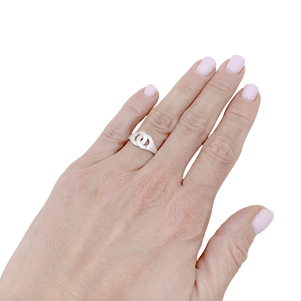 Bague DINH VAN "Menottes R8" en or blanc - Castafiore