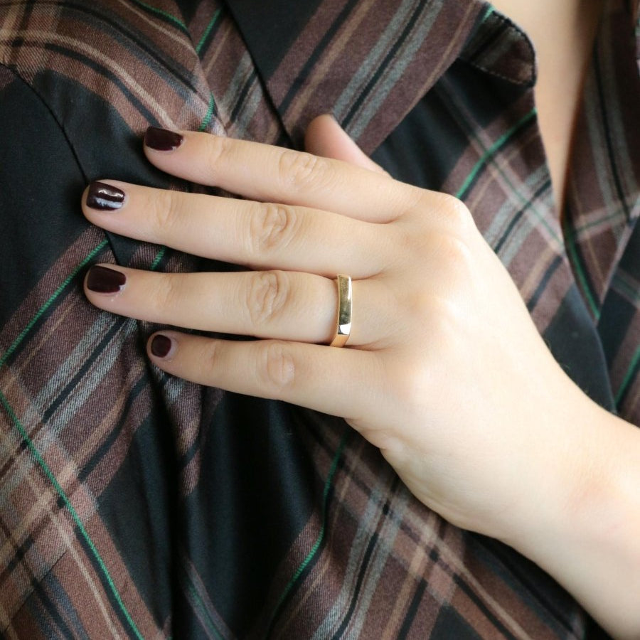 Bague DINH VAN Pierre Cardin carrée en or jaune - Castafiore