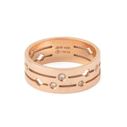 Bague DINH VAN "Pulse" en or rose et diamants - Castafiore