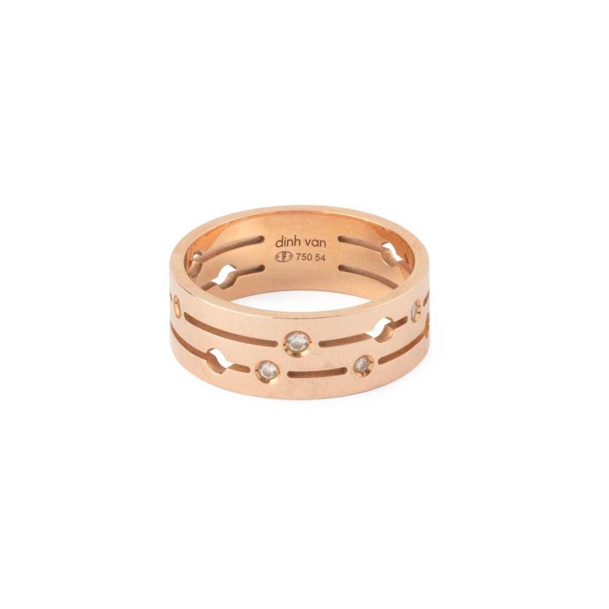 Bague DINH VAN "Pulse" en or rose et diamants - Castafiore