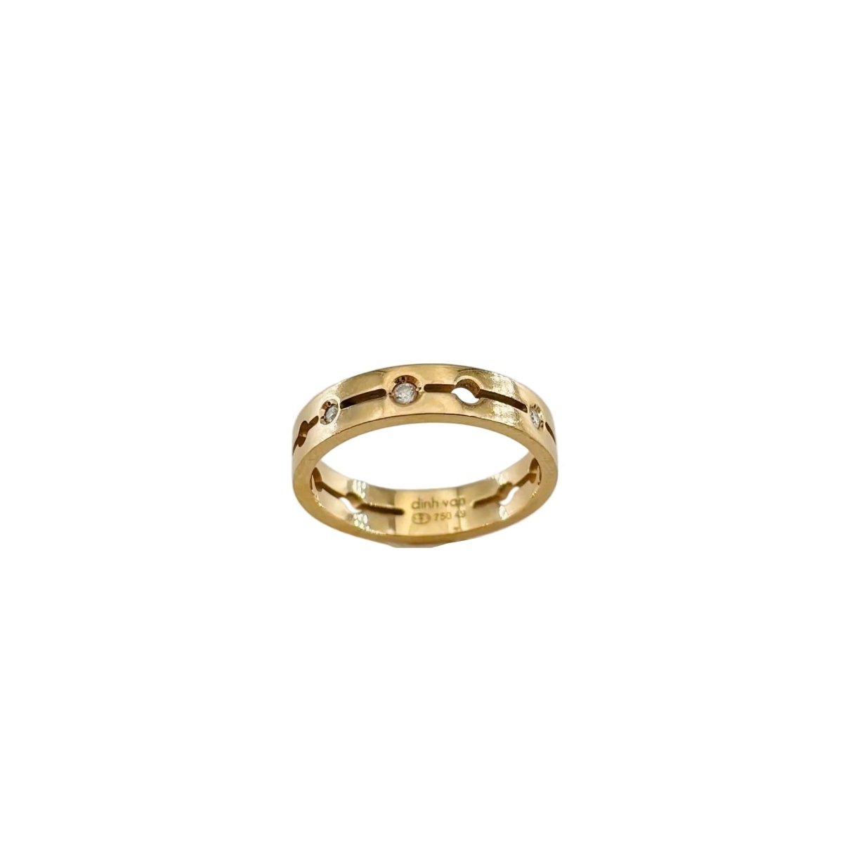 Bague DINH VAN "Pulse" PM en or rose et diamants - Castafiore